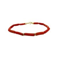 Bracciale con cannucce in corallo - immagine 2